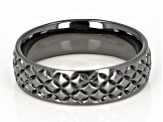 Moda Al Massimo® Gunmetal Rhodium Over Bronze Comfort Fit 6MM Designer Band Ring