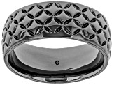 Moda Al Massimo® Gunmetal Rhodium Over Bronze Comfort Fit 8MM Designer Band Ring