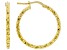 18k yellow gold over bronze hoop earrings.