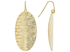 Moda Al Massimo® 18K Yellow Gold Over Bronze Oval Textured Hammered Earrings