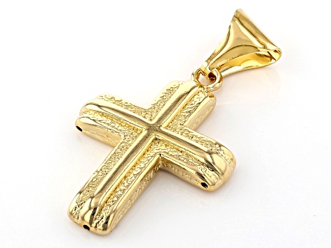 Moda Al Massimo™ 18K Yellow Gold Over Bronze Cross Pendant