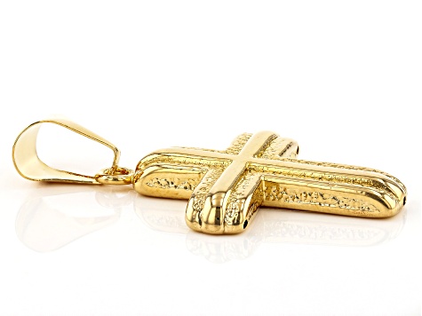 Moda Al Massimo™ 18K Yellow Gold Over Bronze Cross Pendant