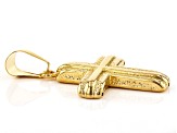 Moda Al Massimo™ 18K Yellow Gold Over Bronze Cross Pendant