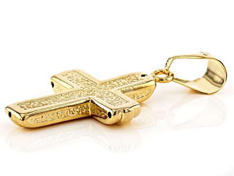 Moda Al Massimo® 18K Yellow Gold Over Bronze Cross Pendant - MA193