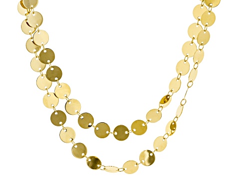 Moda Al Massimo ® 18k Yellow Gold Over Bronze Multi Row Necklace