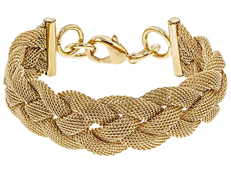 Moda Al Massimo® 18k Yellow Gold Over Bronze 20.93MM Woven Chain Bracelet