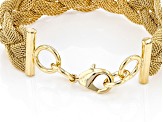 Moda Al Massimo® 18k Yellow Gold Over Bronze 20.93MM Woven Chain Bracelet