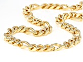 Moda Al Massimo™ 18K Yellow Gold Over Bronze 12MM Gauge Figaro Necklace