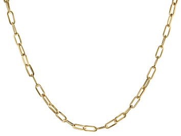 Picture of Moda Al Massimo™ 18K Yellow Gold Over Bronze Paperclip Chain 23 Inch Necklace