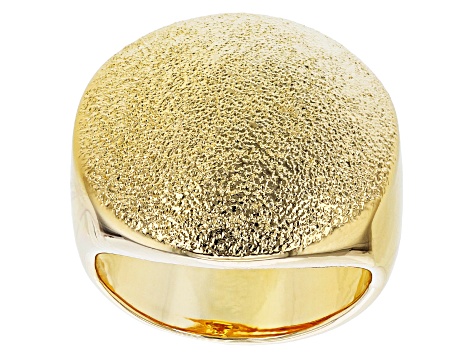 Moda Al Massimo™ 18K Yellow Gold Over Bronze Laser-Cut Dome Ring ...