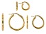 Moda Al Massimo™ 18K Yellow Gold Over Bronze Set of 3 10MM-15MM-20MM Tube Hoop Earrings