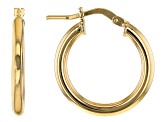 Moda Al Massimo™ 18K Yellow Gold Over Bronze Set of 3 10MM-15MM-20MM Tube Hoop Earrings