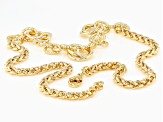 18K Yellow Gold Over Bronze 20.3MM Necklace