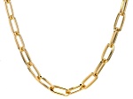 18K Yellow Gold Over Bronze 10.2MM Paperclip Chain