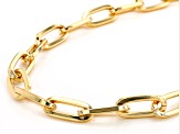 18K Yellow Gold Over Bronze Paperclip Chain