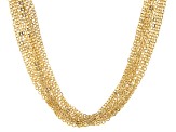 18K Yellow Gold Over Bronze Diamond-Cut Flat Rolo Necklace