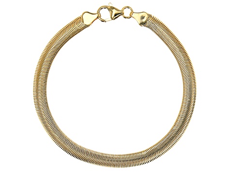 18K Yellow Gold Over Bronze Serpentine Chain