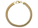 18K Yellow Gold Over Bronze Serpentine Chain