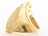 18K Yellow Gold Over Bronze Statement Ring