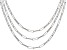 Platinum Over Bronze Set of 3 Paperclip 18/20/24 Inch Chain