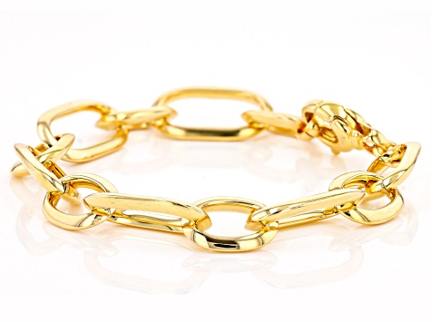 18k Yellow Gold Over Bronze Bracelet