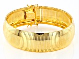 18 Yellow Gold Over Bronze Omega Link Bracelet