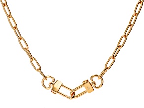 18k Yellow Gold Over Bronze Paperclip Chain