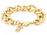 Moda Al Massimo® 18k Yellow Gold Over Bronze 2+1 Curb Bracelet