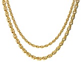 Moda Al Massimo® 18k Yellow Gold Over Bronze 2-Row Soft Twisted Oval Link 21 Inch Necklace