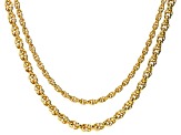 Moda Al Massimo® 18k Yellow Gold Over Bronze 2-Row Soft Twisted Oval Link 21 Inch Necklace