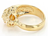 Moda Al Massimo® 18k Yellow Gold Over Bronze Lion Ring