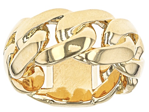 Moda Al Massimo® 18k Yellow Gold Over Bronze Mariner Link Ring