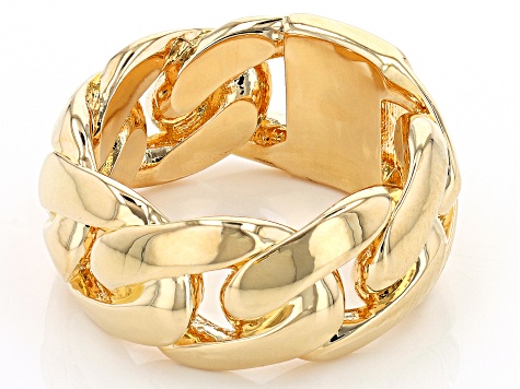Moda Al Massimo® 18k Yellow Gold Over Bronze Mariner Link Ring
