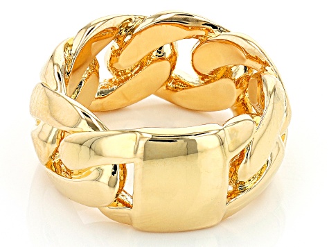 Moda Al Massimo® 18k Yellow Gold Over Bronze Mariner Link Ring