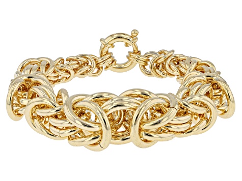 Bronze Glass Bead and Sparkly Triple Metallic Bracelet Set - MK Designs