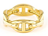 18k Yellow Gold Over Bronze Mariner Style Ring