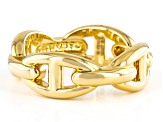 18k Yellow Gold Over Bronze Mariner Style Ring