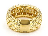 Moda Al Massimo® 18k Yellow Gold Over Bronze Basketweave Ring