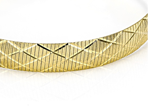 Moda Al Massimo® 18k Yellow Gold Over Bronze 8.3mm Omega Link Bracelet
