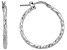 Moda Al Massimo® Platinum Over Bronze Twisted 1" Hoop Earrings