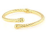 Moda Al Massimo® 18k Yellow Gold Over Bronze Crossover Bangle
