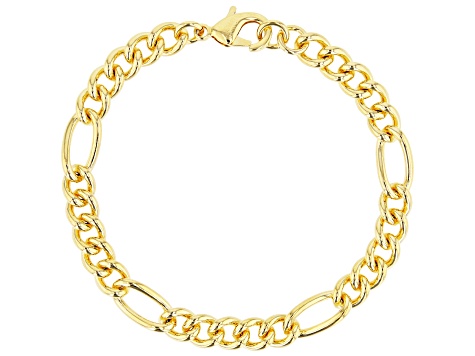 Moda Al Massimo® 18k Yellow Gold Over Bronze Curb Link Bracelet - MA568 ...