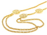 Moda Al Massimo® 18k Yellow Gold Over Bronze Multi-Strand Filigree Disc Byzantine Link 30" Necklace