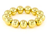 18k Yellow Gold Over Bronze 16mm Ball Bracelet