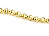 18k Yellow Gold Over Bronze 4mm Rolo Link Bracelet