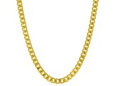 18k Yellow Gold Over Bronze 6mm Curb 20 Inch Chain