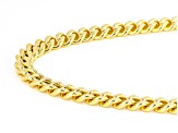 18k Yellow Gold Over Bronze 6mm Curb 20 Inch Chain