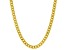 18k Yellow Gold Over Bronze 6mm Curb 22 Inch Chain