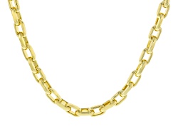 18K Yellow Gold Over Sterling Silver Adjustable Diamond-Cut 1.4MM Twisted Criss-Cross Chain