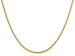 18k Yellow Gold Plated Sterling Silver 3mm Herringbone Chain Necklace - 20"